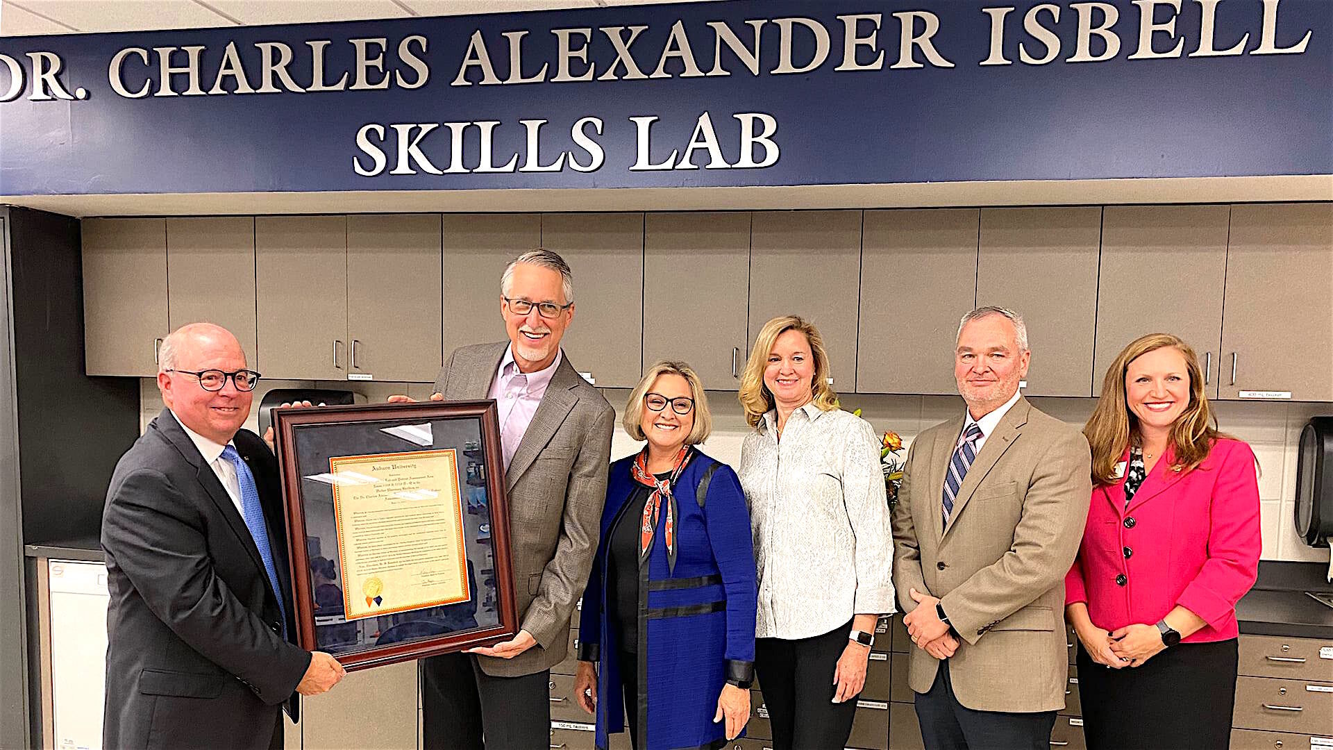Isbell family hosted by Auburn in celebration of Skills Lab